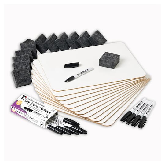 Dry Erase Lap Boards, Markers & Erasers Classpack